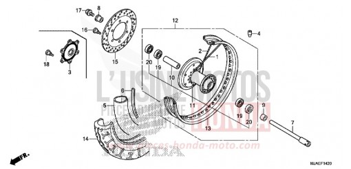 FRONT WHEEL (VT750CS/C2B/C2S/C) VT750C2SE de 2014